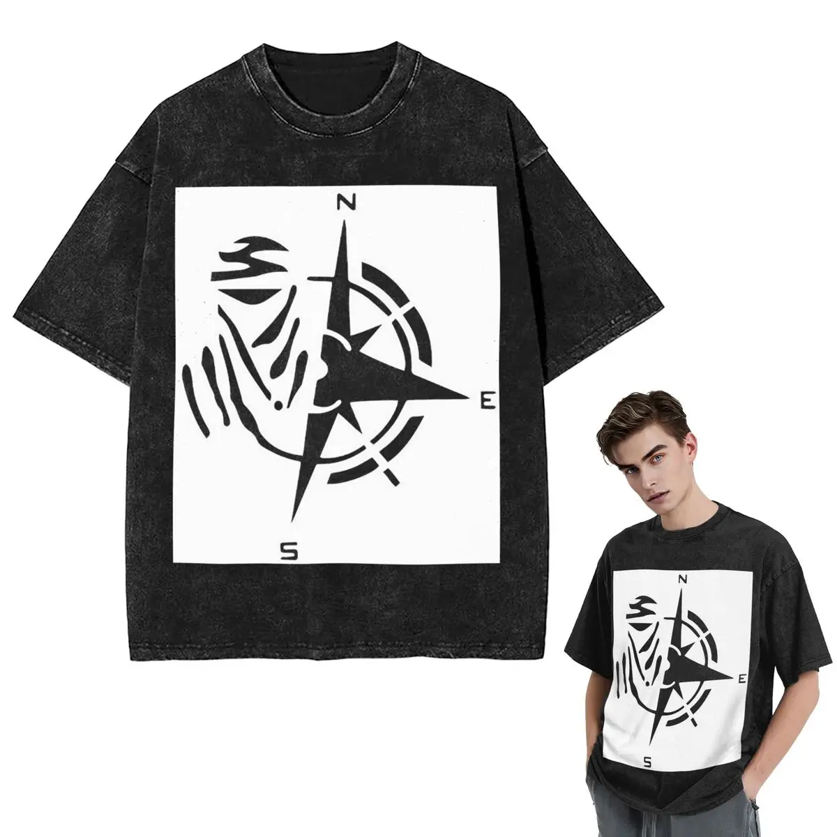 

Streetwear T-Shirts Dakar Rally Washed T Shirt Short Sleeve Hip Hop T-Shirt Tops Tees for Men Women