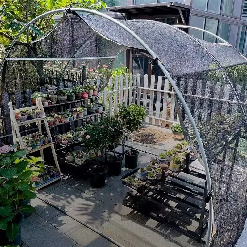 6 PIN Black Sunshade Net Shading 60~75% Plant Greenhouse Cover Mesh Fence Privacy Screen Garden Sun Shed Outdoor Anti-UV