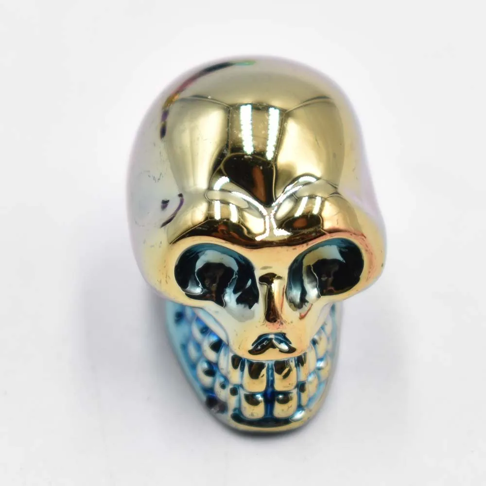 Großhandel 12 Stück/Set, modische, hochwertige Anhänger aus gemischtem Glas in Totenkopf- und Skelettdesign für DIY-Schmuckherstellung, kostenloser Versand. – Detail 5