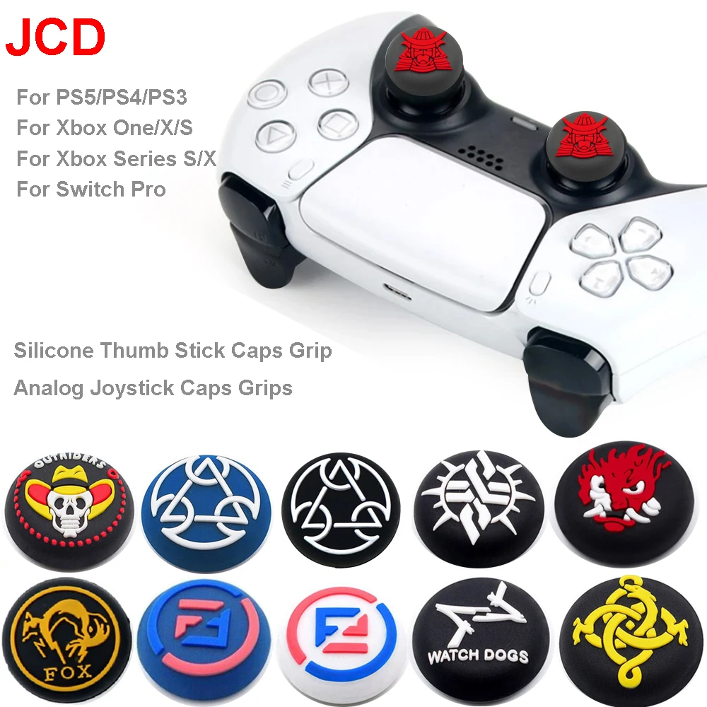 2pc Silicone Thumb Stick Grip Cap For Playstation 5 PS5 PS4 Xbox Series X/S 360 One Switch Pro Controller Joystick Accessories