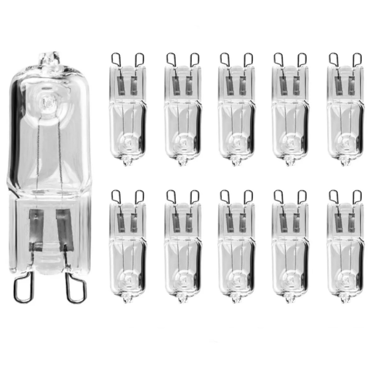 10pcs 40W G9 Oven Light High Temperature Resistant Durable Halogen Bulb Lamp for Refrigerators Ovens Fans