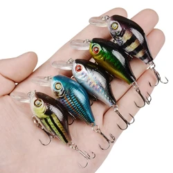 1Pcs Carankbait Fishing Lures Minnow 5cm 8g Artificial Floating Hard Wobblers With 8# Red Hook Fishing Tackle