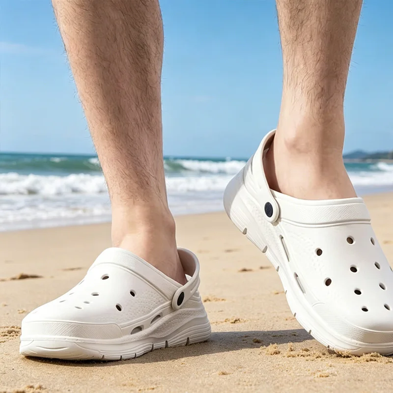 Skechers Men Slippers, Soft Comfort Non-slip Outdoor Summer Casual Shoes 243160-WNV