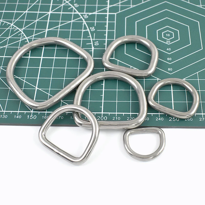 2/5/10Pcs 304# Stainless Steel D Ring Bag Strap Buckle Dog Collar Loop Clasp Webbing Backpack Belt Hook Buckles DIY Accessories