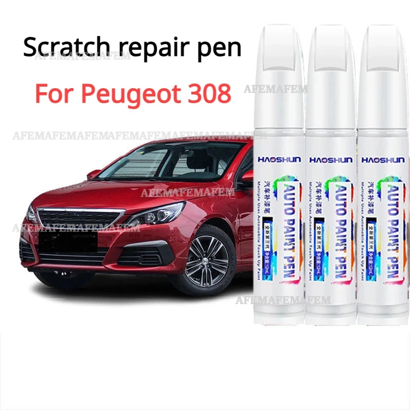 For Peugeot 308 touch-up Paint Pen new Bordeaux red car paint scratch  artifact Peugeot 308  carbon crystal black dot paint pen