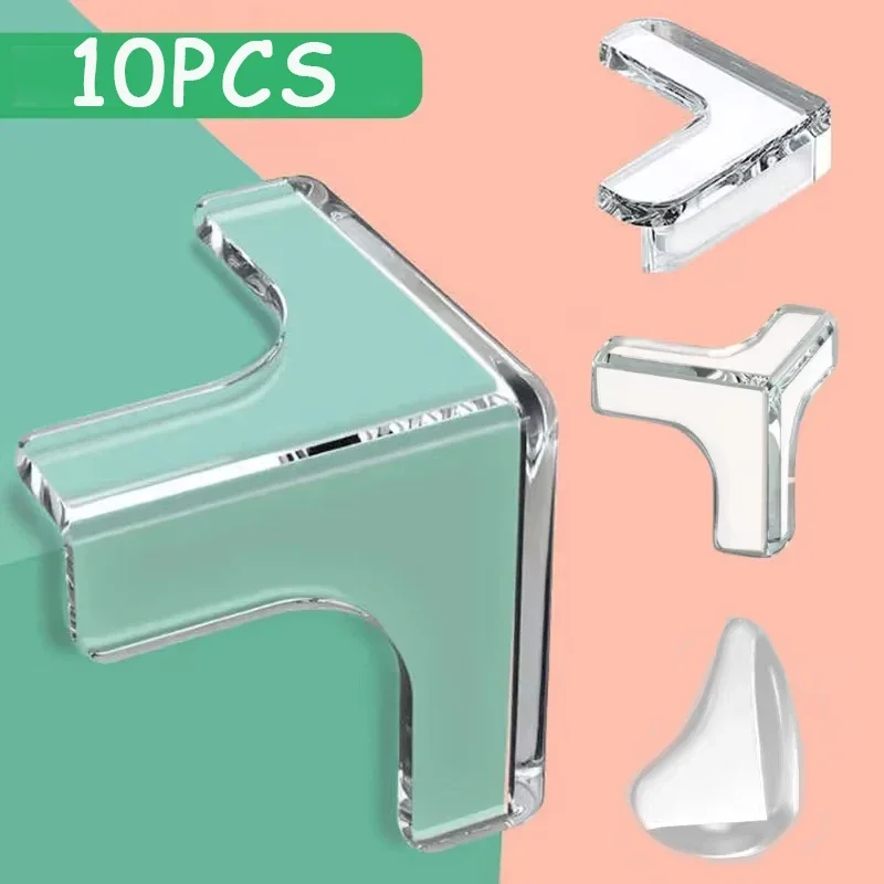

10PCS Clear Anti-collision Coffee Table Furniture Corner Protectors Soft Corner Sheathing Living Room Decor