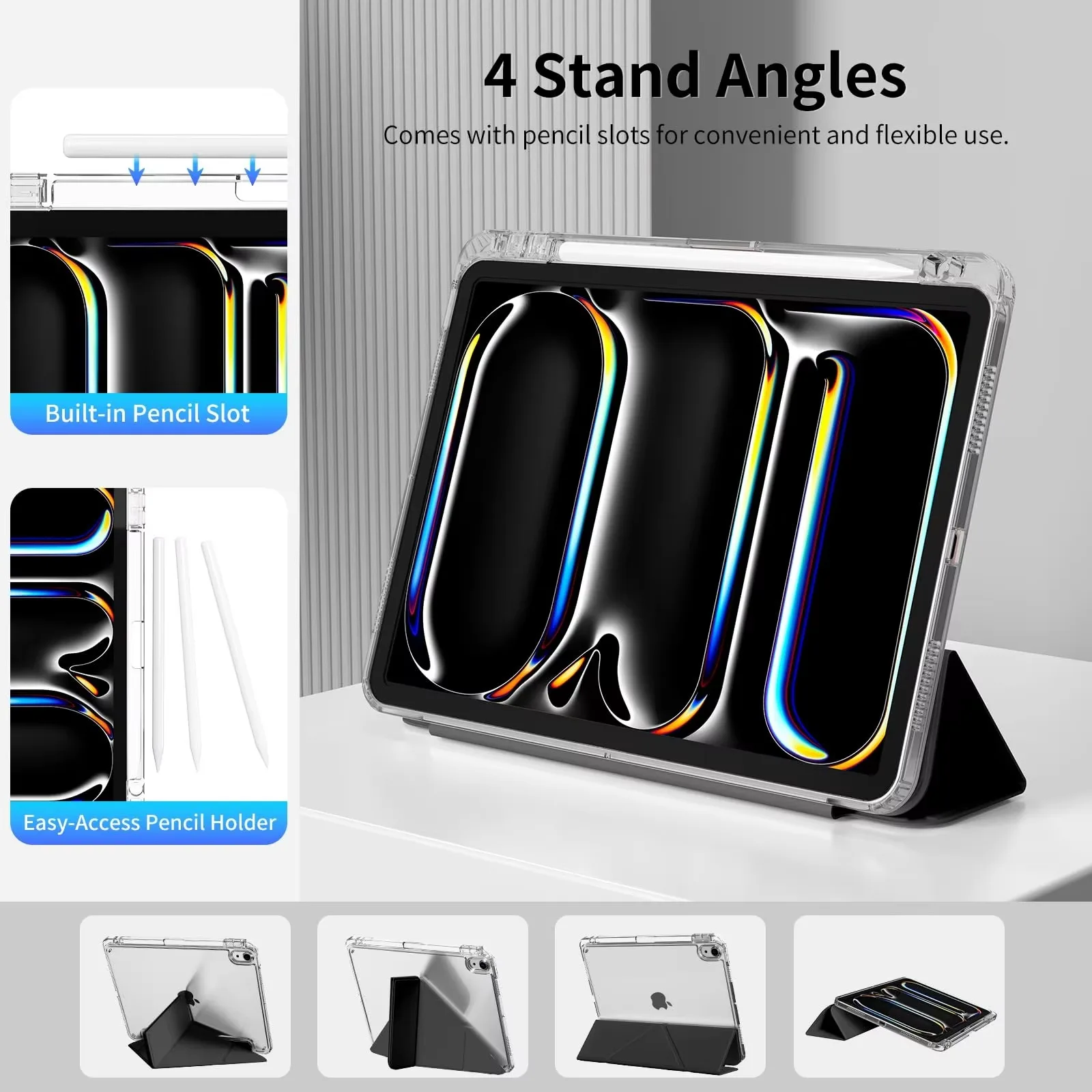 Y-3 Hülle für iPad Air Pro Mini 8.3 9.7 10.2 10.9 11 12.9 13 11. 10. 9. 8. 7. 6. 5. Generation Magnetische Flip Smart Cover – Detail 7
