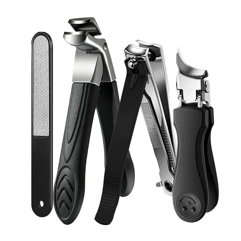 2/4Pcs Nail Clippers Set Ingrown Toenail Thick Nail Clippers Set for Professional Pedicure Manicure Fingernail Tools