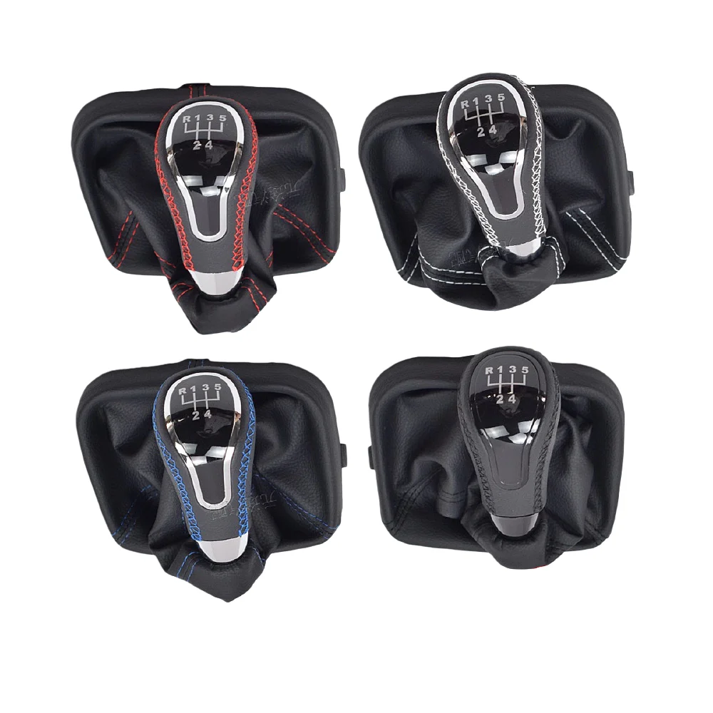 For Lada VAZ 2113/2114/2115 Car Gear Shift Knob with Gaitor Boot Cover Lever Shifter Stick HandBall Car Refit Accessory 5 Speed