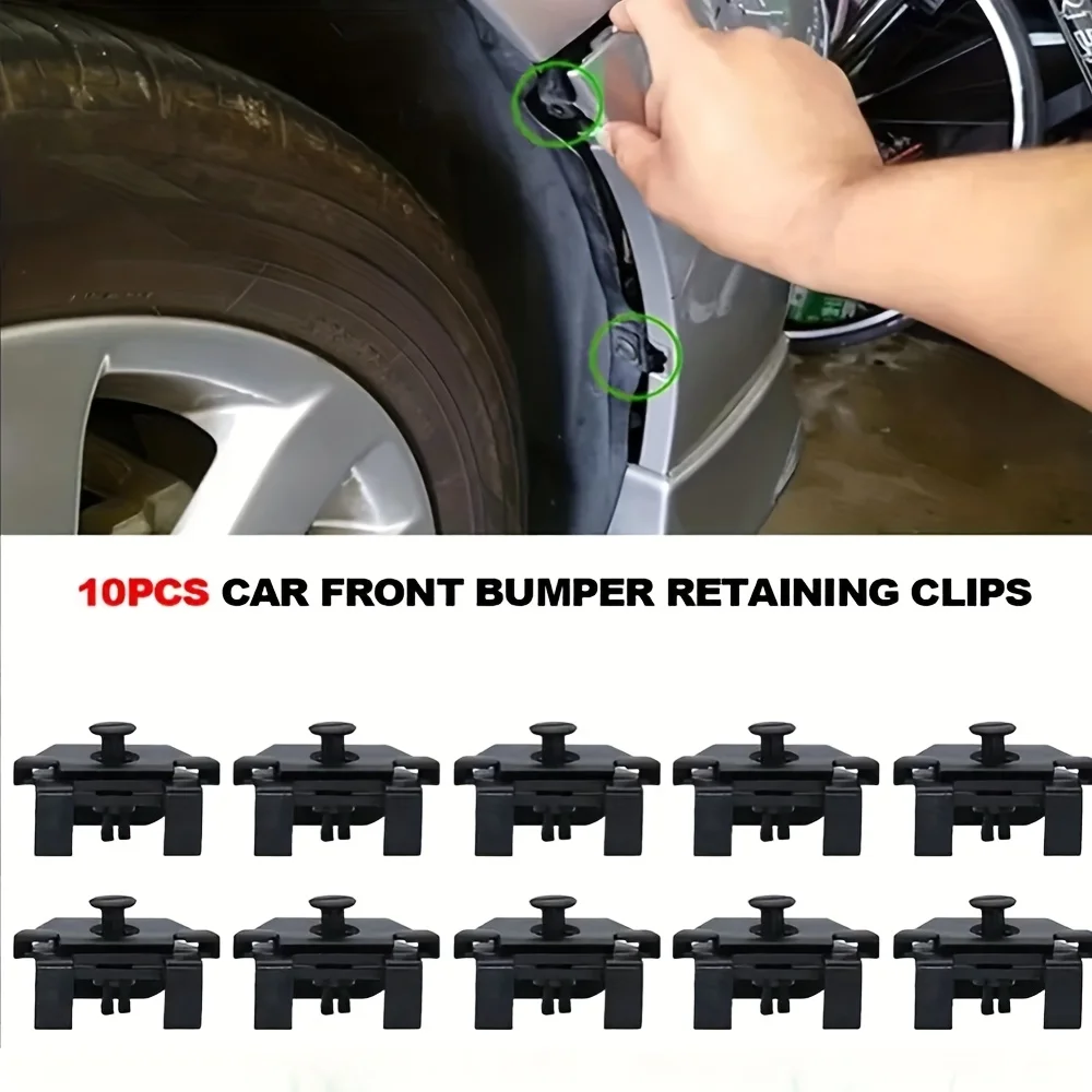 

10pcs Car Front Bumper Fixing Clip Mudguard Fixing Part For Toyota Honda Bumper Lining Bumper Retainer Buckle Auto Repair Tool