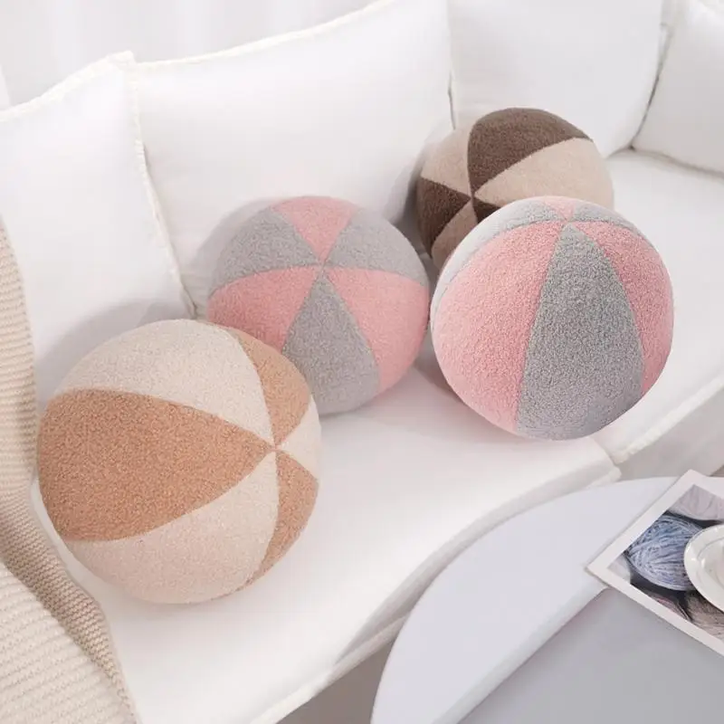 Hot Plush Ball Pillow Creative Cute Round Pillow Couch Home Decor Kid Room Decor Balcony Bay Window Decoration Nice Gift Present