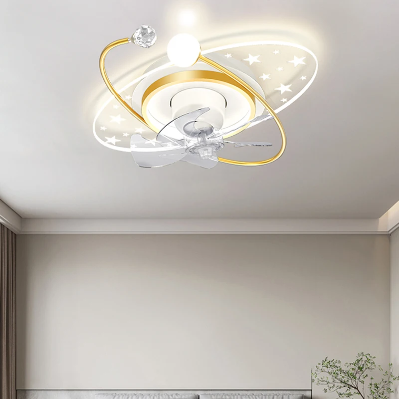 Imagem -03 - Lâmpadas de Teto Led para Sala de Estar Vai Teto Lustre de Teto Quarto das Crianças rc Pode Ser Escurecido Iluminação das Crianças para a Sala Iluminação de Teto com Ventilador