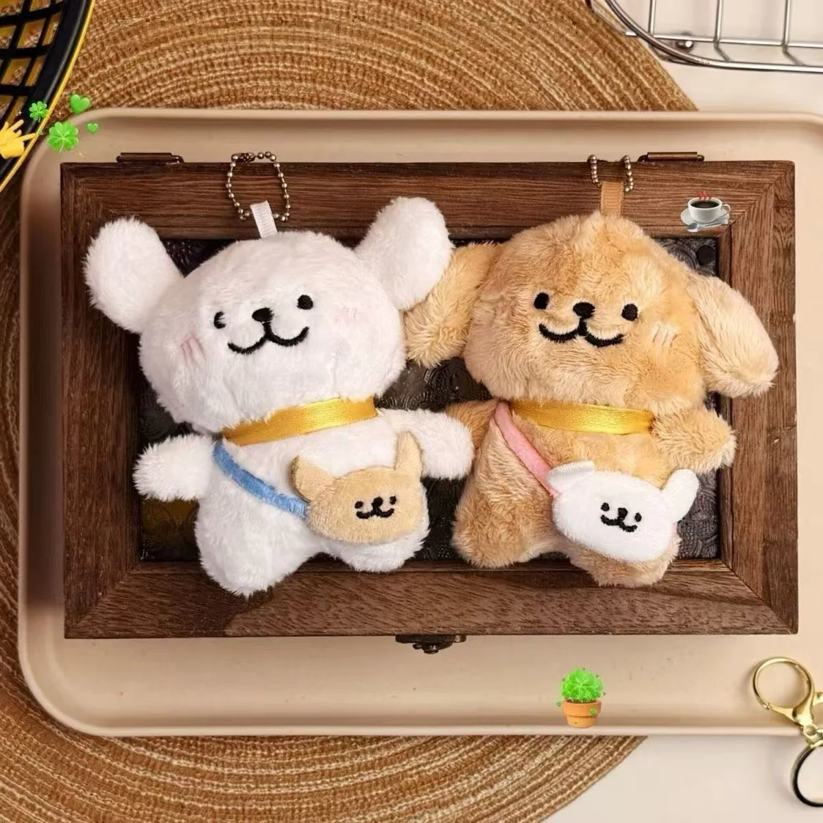 New Cute Shoulder Bag, Little Dog Plush Doll, Cute Line Doll, Keychain, Girls' Bag, Gift, Toy Pendant