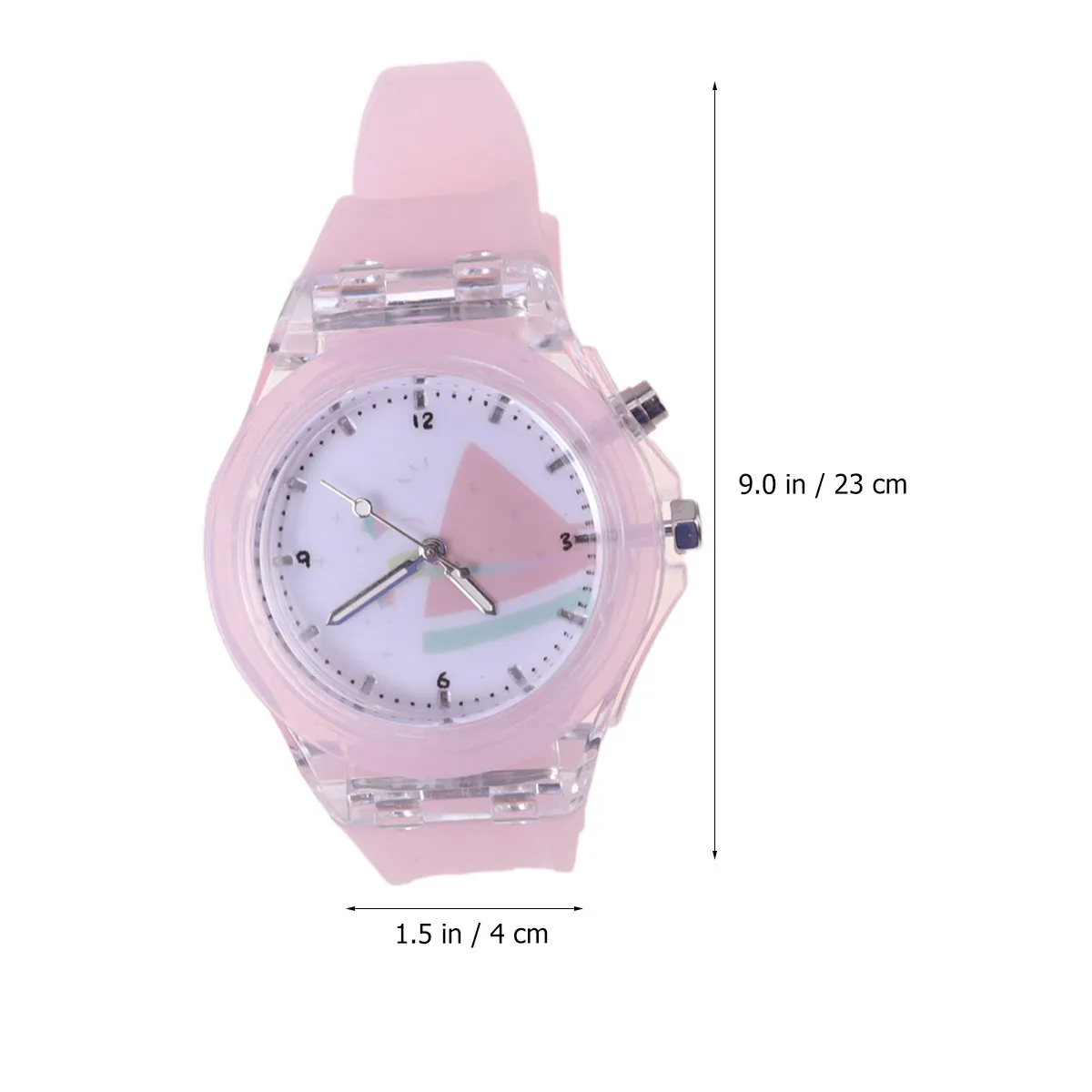 Luminous Watch Cartoon Plastic Creative Glowing Candy Color Pink Watermelon Design Comfortable Birthday Gift Night