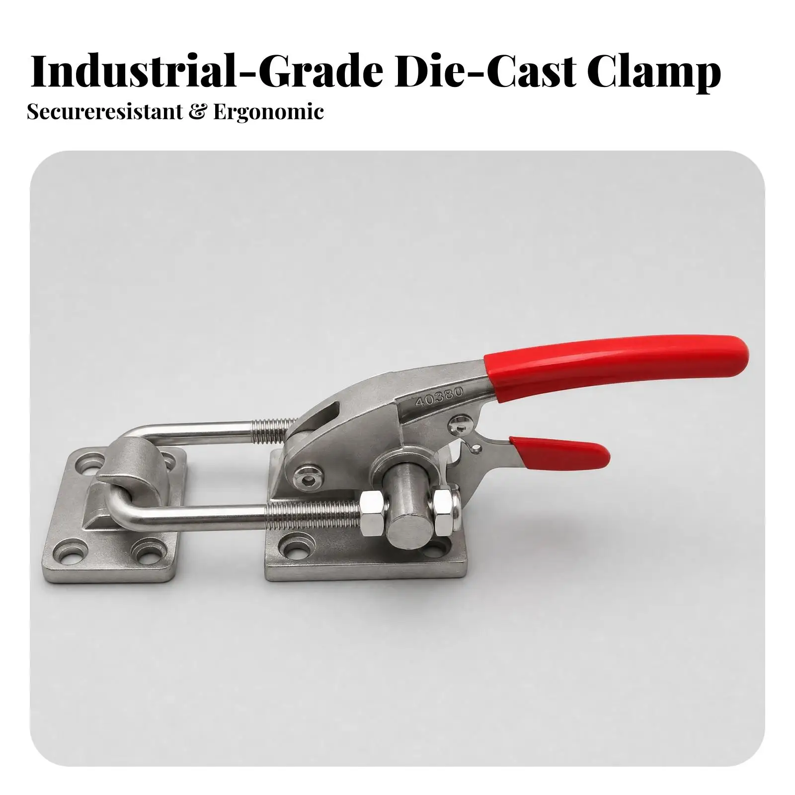Polished 304 Stainless Steel Self Locking Toggle Clamp Heavy Duty Latch for Metalworking Woodworking Quick Clamp