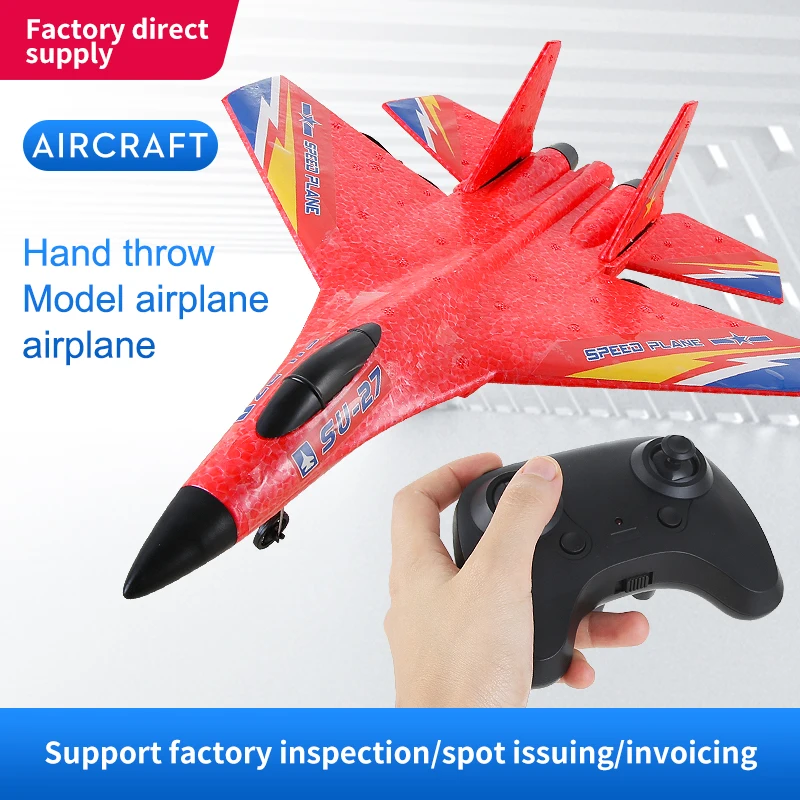 RC Aircraft SU27 Plane 2.4G Radio Control Glider Remote Controlled Fighter Plane Foam Airplane Model Toys for Children Boys