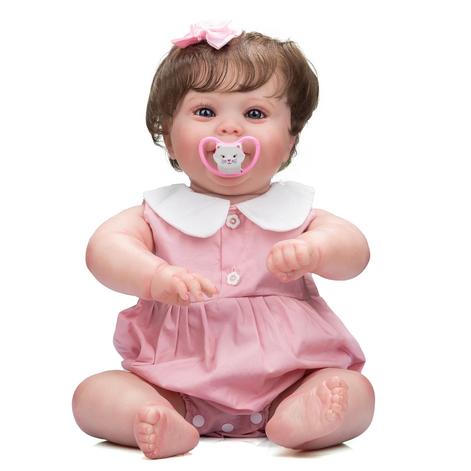 NPK 50CM Reborn Baby Toddler Doll girl Kodi Lifelike 3D Painting with Visible Veins Rooted Hair High Quality Collectible Art