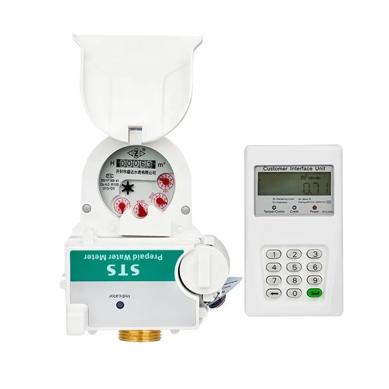 IC Card Gprs Split Keypad Sts Prepaid Water Flow Meter System Tap Supplier