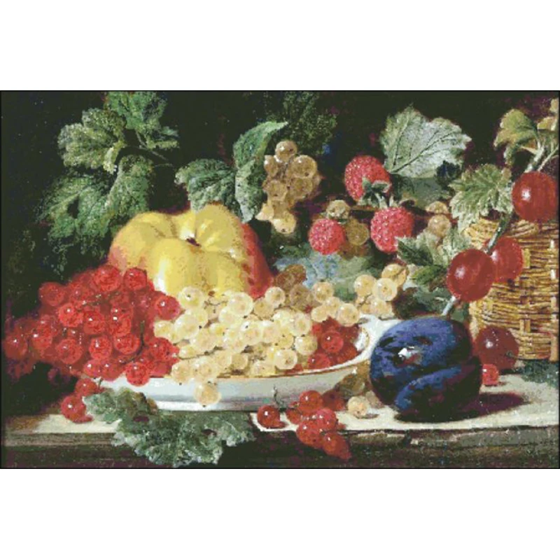 

HC1511 Cross Stitch Kits Stich Embroidery Cross-stitch Complete Kit Needle Arts & Craft Hobby Needlework Flower Package Hobby