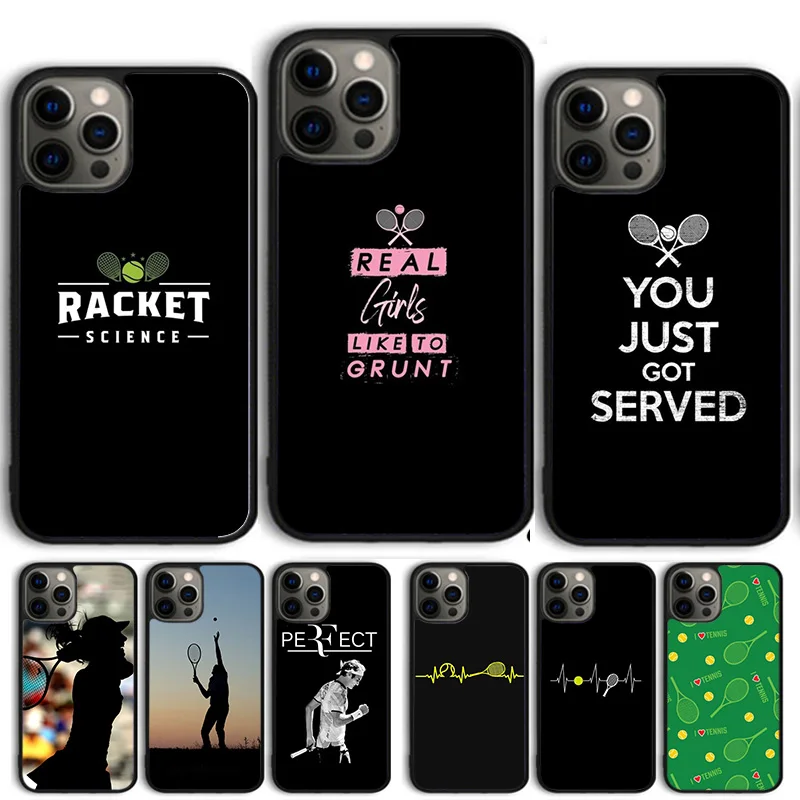 

Tennis Racket Tennis Ball Phone Case Cover For iPhone 15 16 14 13 12 Pro Max mini 11 Pro Max XS XR Plus Coque Shell