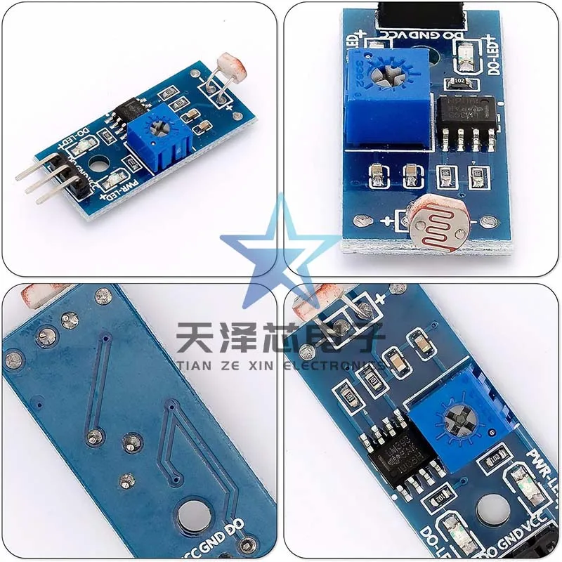 Módulo de Sensor fotosensible, detección de línea óptica, módulo de resistencia fotosensible