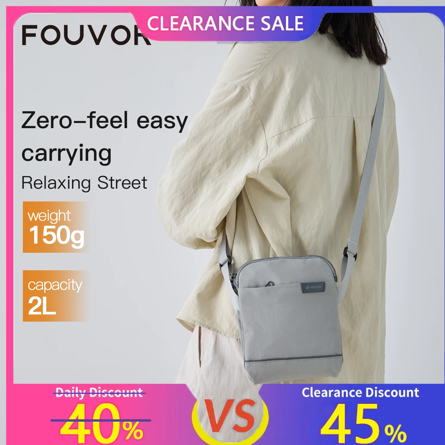 

Fouvor Black Women's Shoulder Bag Large Casual Fashion Sports Crossbody Bag 2025 Trend Nylon Canvas Light Messenger Bags 3063-01