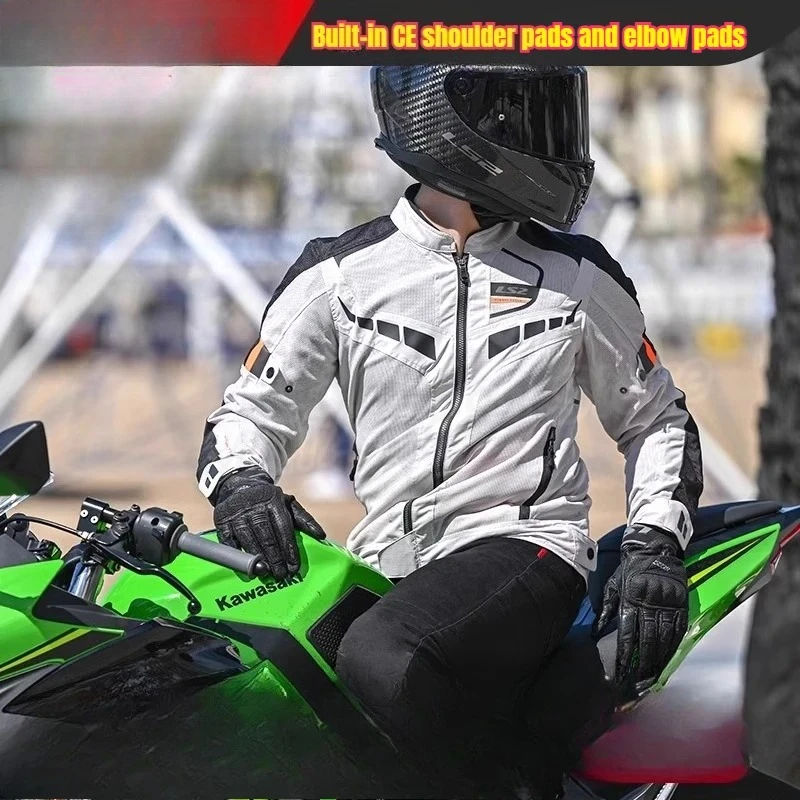 

FOR Motorcycle Jacket Reflective Breathable CE Anti Fall Motorbike Jackets Men Women Motocross Riding Jackets AA