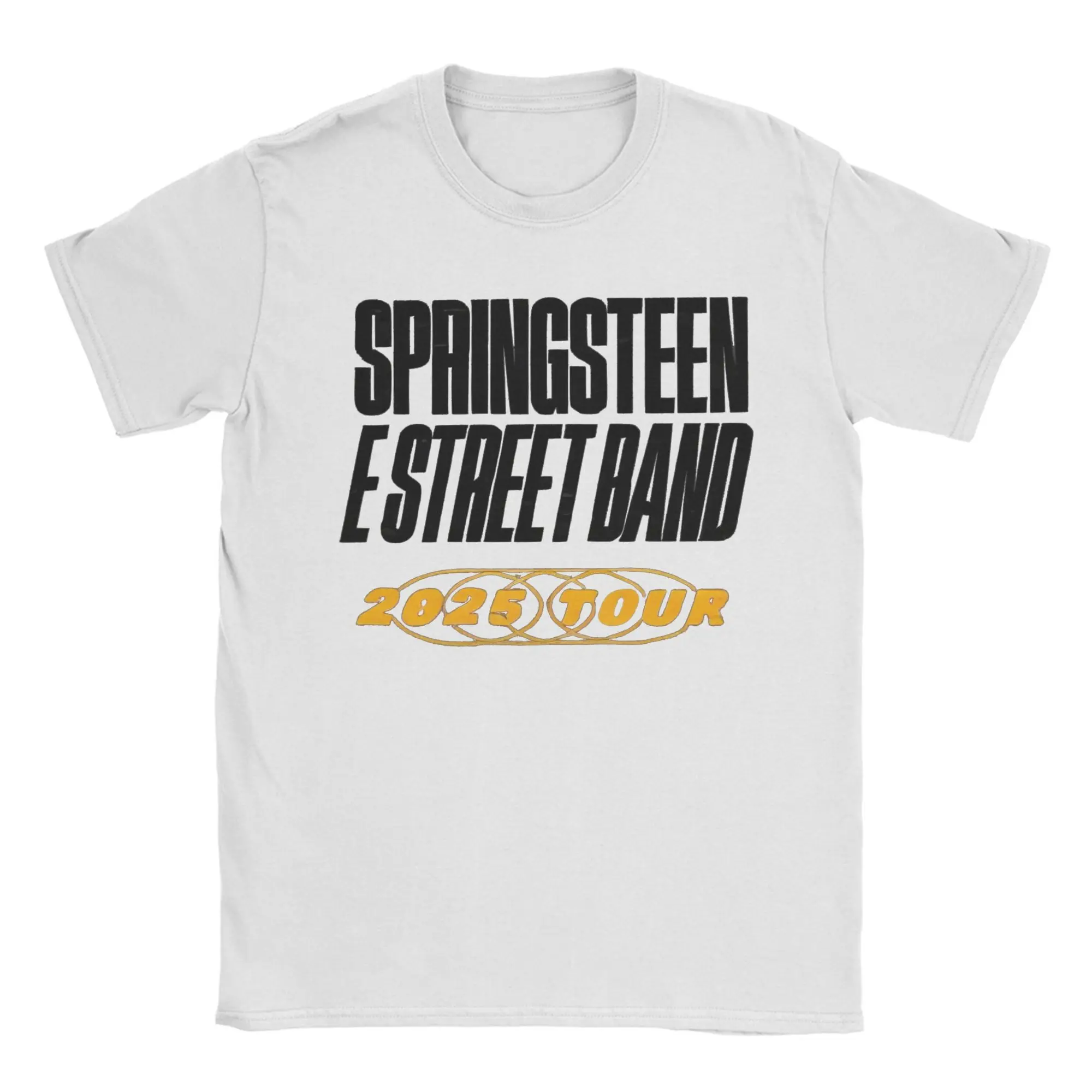 

Мужская футболка Bruce Springsteen Tour 2025, потрясающая футболка с короткими рукавами и круглым вырезом, хлопковая одежда больших размеров