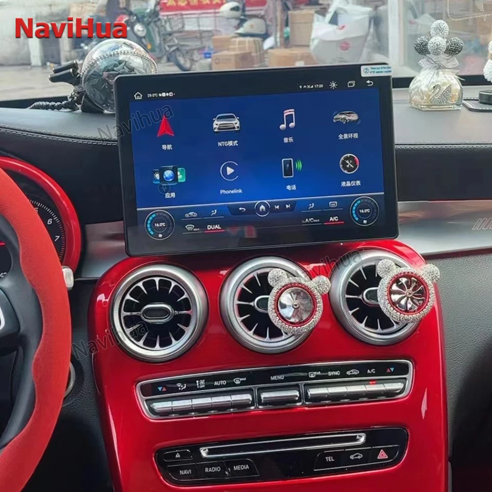 

Автомобильный радиоприемник для Benz C Class W205 GLC V 2015 2018, автомобильный стерео GPS-навигатор, электроника, DVD-плеер для Carplay, видео, FM-приемник