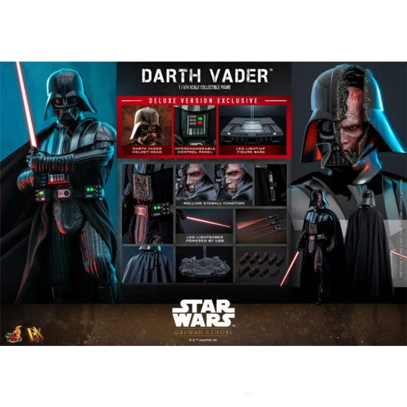 

In Stock HotToys DX27 DX28 Star Wars Obi-Wan Darth Vader 1/6 Anime Action Figure Toy Gift Model Collection Hobby