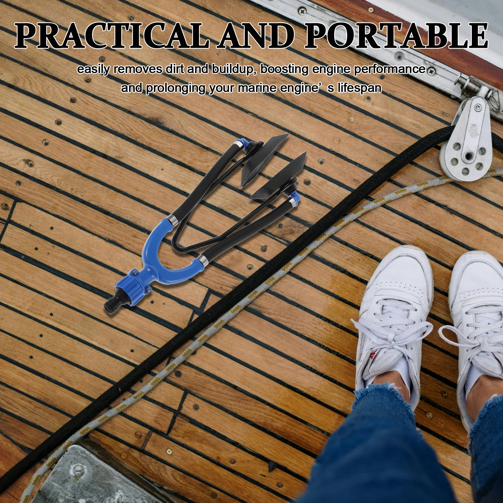 

Dual Outboard Motor Water Flusher Compatible with Most Marine Engines Efficient Boat Motor Cleaning Tool for Yacht Maintenance