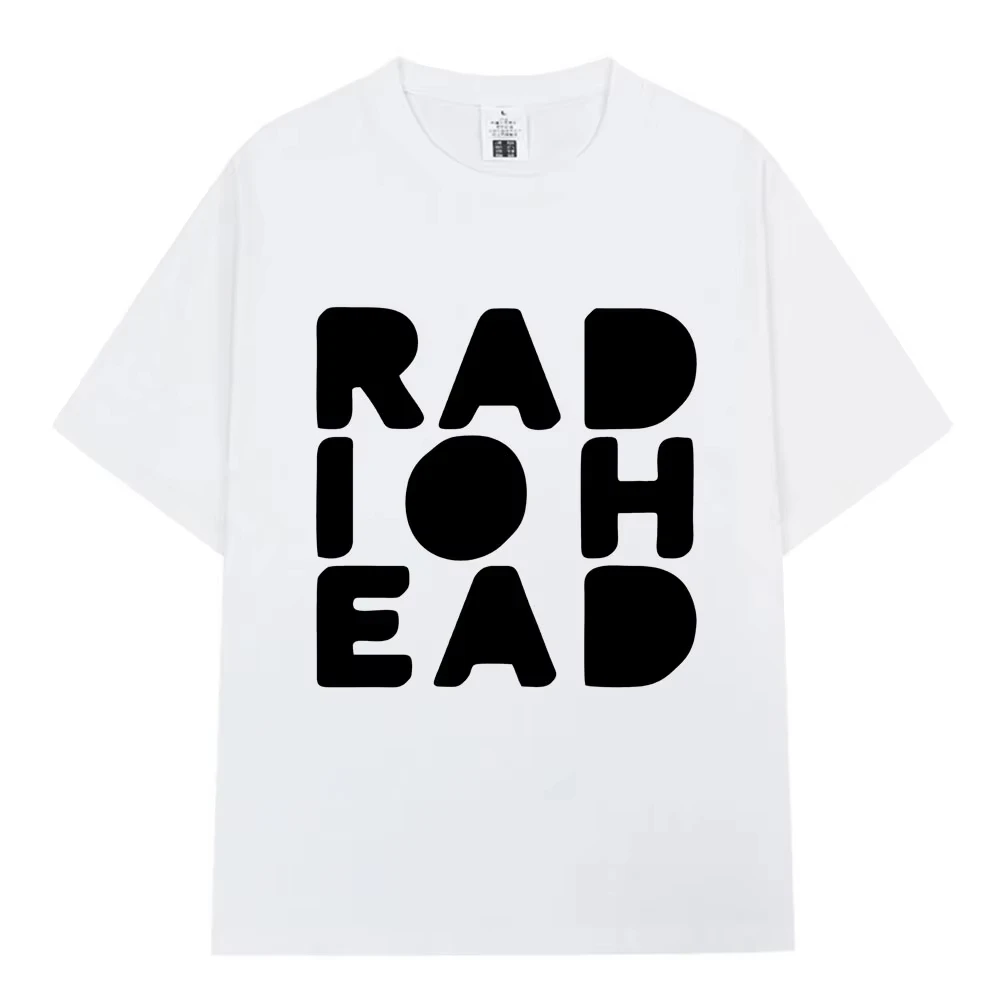 2026 Summer Hot Sale  Rock Band Radiohead Logo Printed Merch T Shirt Men's Women Fashion Gothic Retro Casual Oversized T-shirt