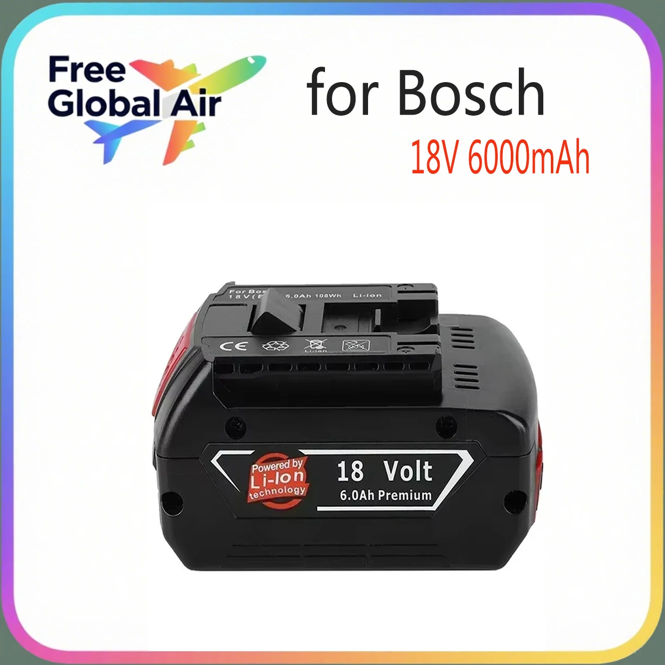 

For Bosch 18V Battery 5.0/6Ah Electric Drill 18V Rechargeable Li-ion Battery BAT609 BAT609G BAT618 BAT618G BAT614 Charger