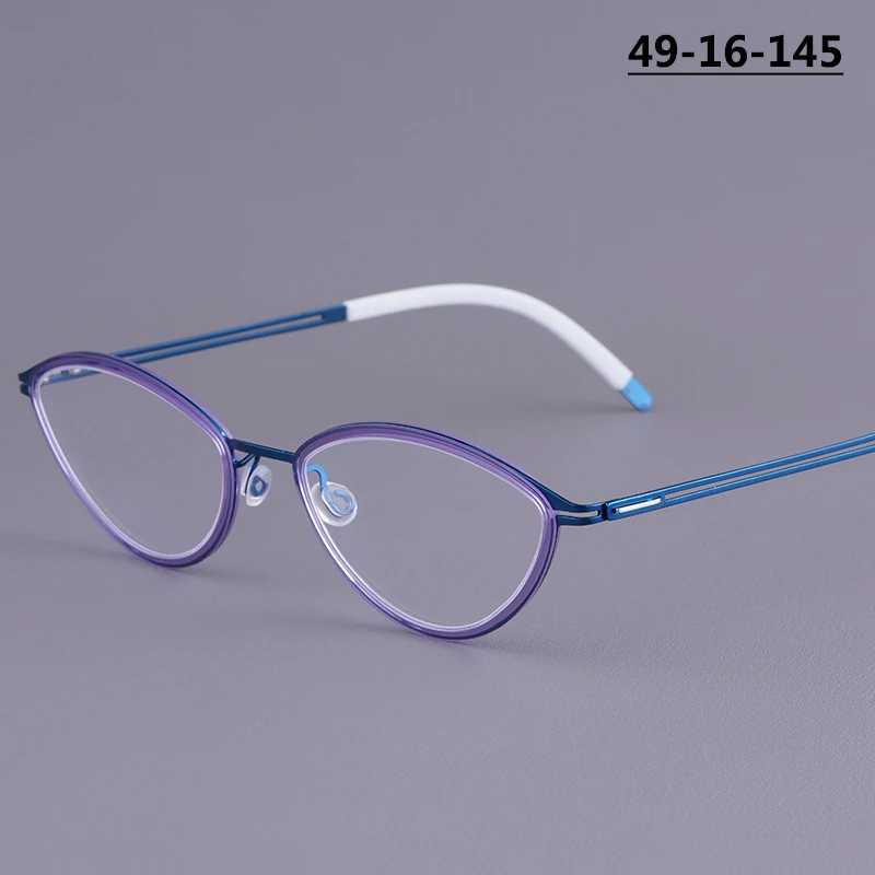 

Nordic Brand Triangle Glasses Frame Men Women Thin Rim Spectacles Hollow Design Ultralight Ladies Cat Eye Eyeglasses Eyewear New