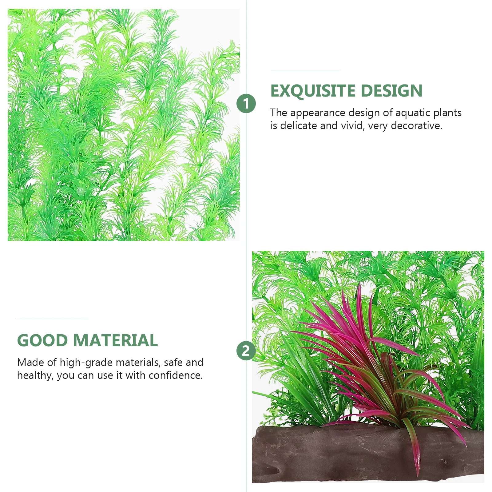

3D Realistic Tank Grass Decorative Plastic Plant Aquarium Landscape Ornament Safe Durable Water Grass For All Fish Tanks