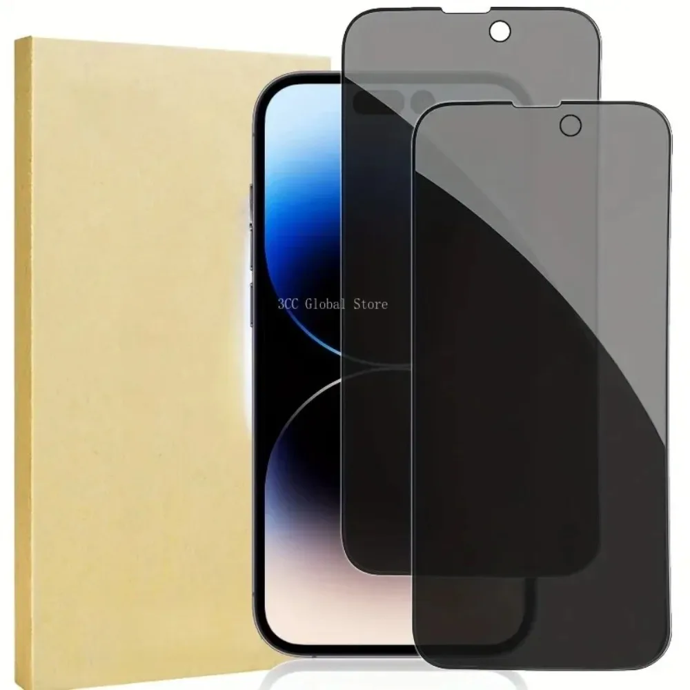 프라이버시 보호 필름 유리, 아이폰 14 프로 맥스, 11 프로, 12, 13 미니, 9H 강화 유리, 아이폰 15, 8, 7 플러스, XR, XS 맥스용, 2 팩  Best5