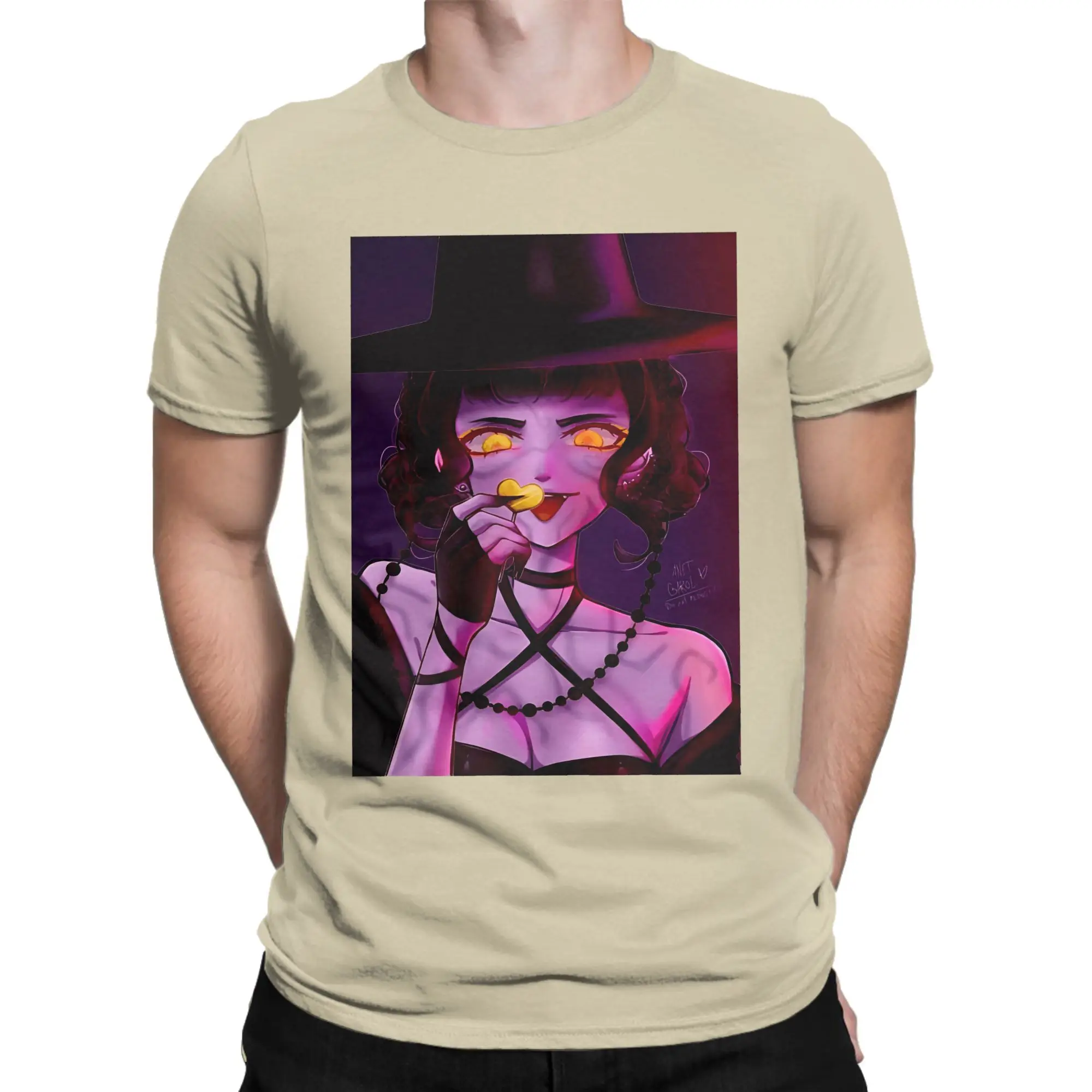 K-pop Demon Hunters Huntrix Zoey Men T Shirt  Leisure Tees Short Sleeve Round Collar T-Shirts Pure Cotton Plus Size Clothing