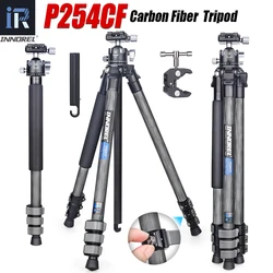 INNOREL P254CF Carbon Fiber Professional Tripod for DSLR Camera Phone Holder Stand With Special-Shaped Center Column Load 12kg