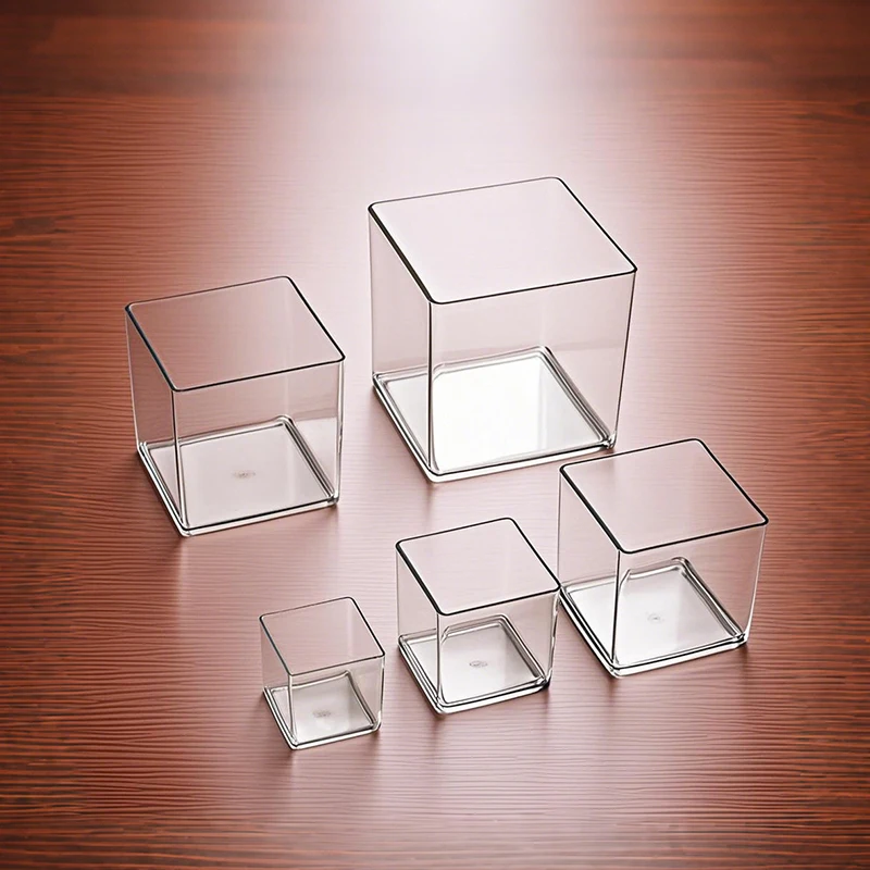 

Thickened Acrylic Square Box Hydroponics Special Small Vase Plant Flower Pot Green Plant Succulent Flower Box Transparent