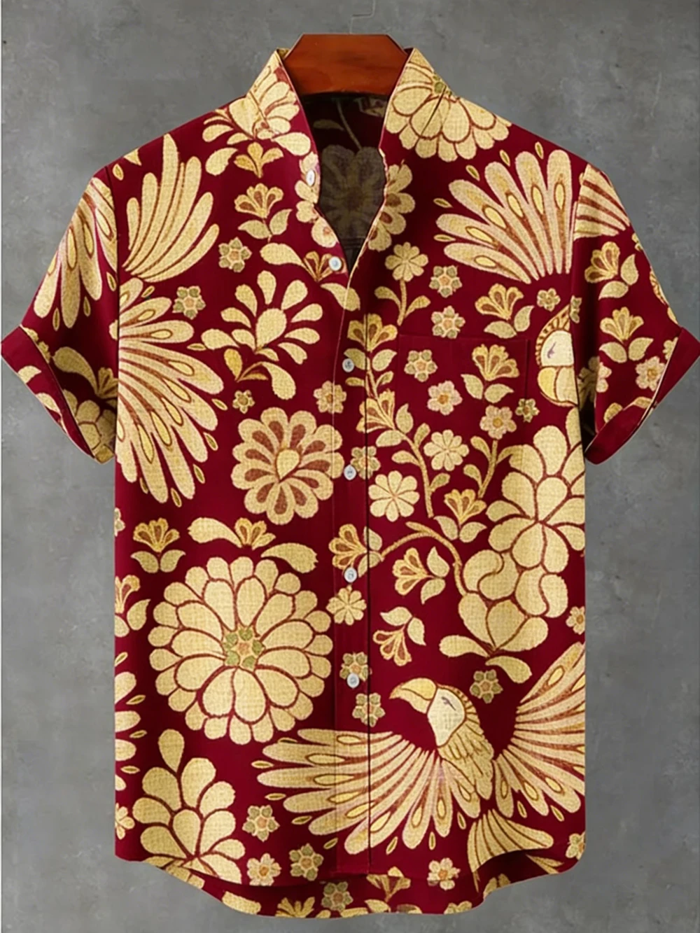 

2026 Men's New Linen Short Sleeve Shirt Natural Plant HD 3D Printed Shirt Hawaiian Vacation Party Clothes Men's Ready Supply