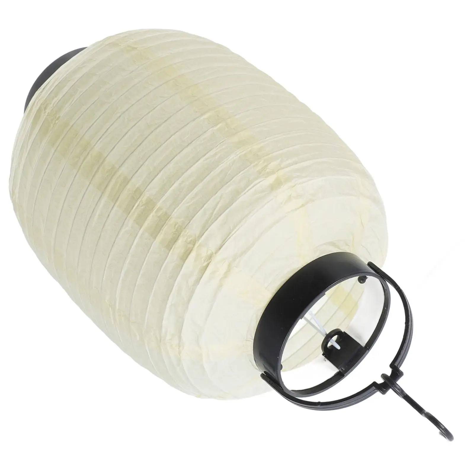 

Folding Lantern with Light 15cm Diameter 22cm Beige Paper Lamp Decorative LED Asian Party Home Decor