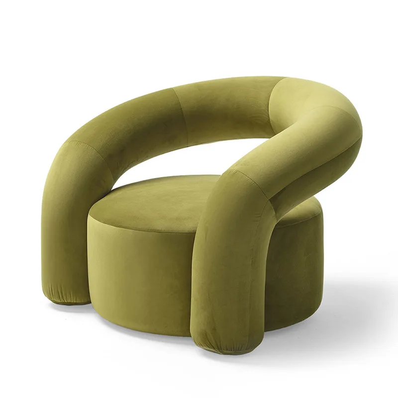Leisure chair cotton living room modern simple cream style reception room
