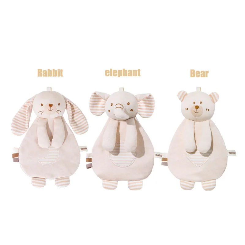 0-36 Monate Neugeborenes Baby Baumwolle Komfortpuppe 29 cm Kaninchen Bär Elefant Niedliche Tiere Schlafspielzeug Bett Kinderwagen Plüsch Jungen Mädchen