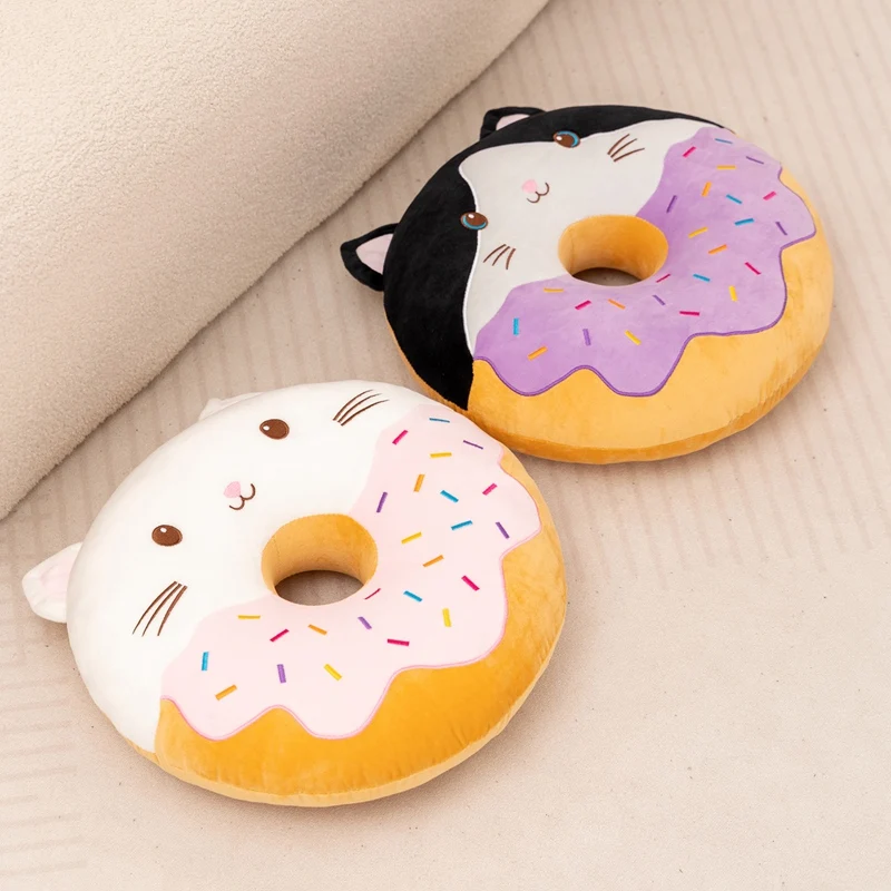 42cm Animal Donut Cushion Seat Cushion Pillow Cat Dog Penguin Dog Sheep Dessert Office Work Rest Gifts for Girls Christmas  Gift