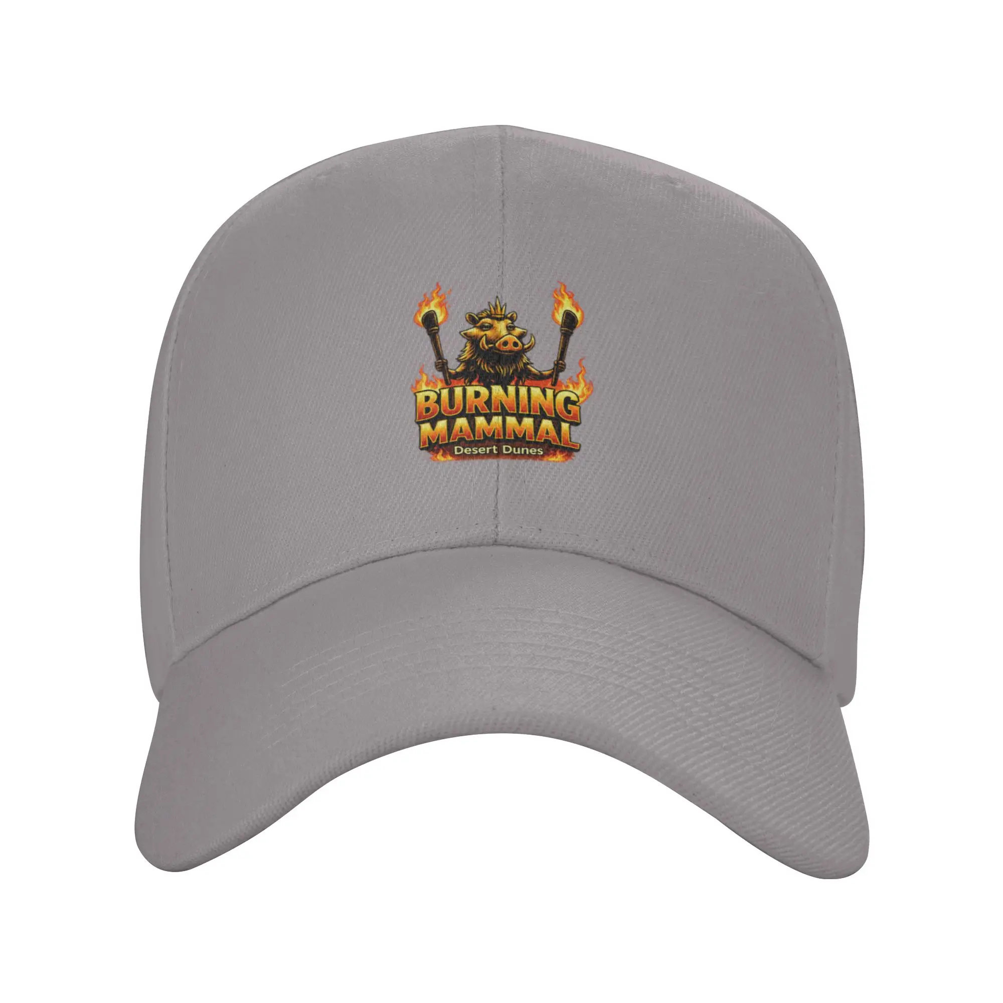 Burning Mammal Desert Dunes Festival Fire Boar Shirt Trendy Baseball Cap New Year Celebration Sun Shade Dad Hat