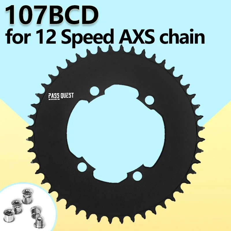 107BCD Colsed Chainring 36T 38T 40T 42T 44T 46T 48T 50T 52T 54T 56T 58T Round Road Bike Chainwheel for SRAM RIVAL12S AXS Chain