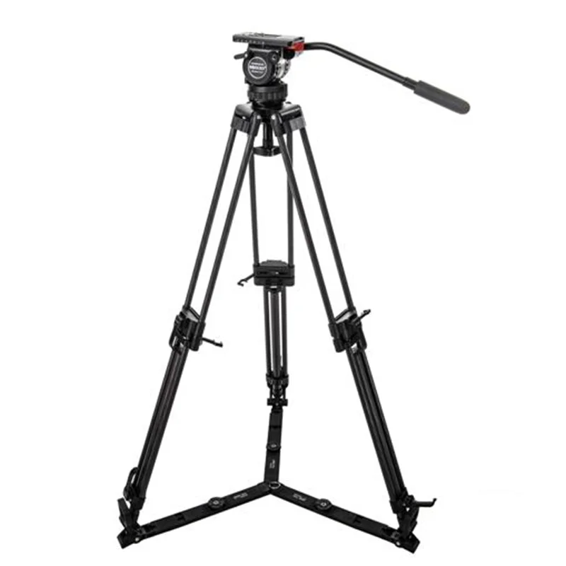 Photography Secced Reach Plus 1 Professional Broadcast Heavy Duty 6.9KG Payload DSLR Camera Tripod With Fluid Head