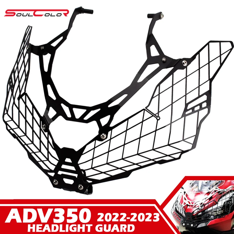 

Motorcycle Accessories Front Headlight Grille Guard Cover Protector Decorative Fits For ADV350 2022 2023 2024 ADV 350 22-24