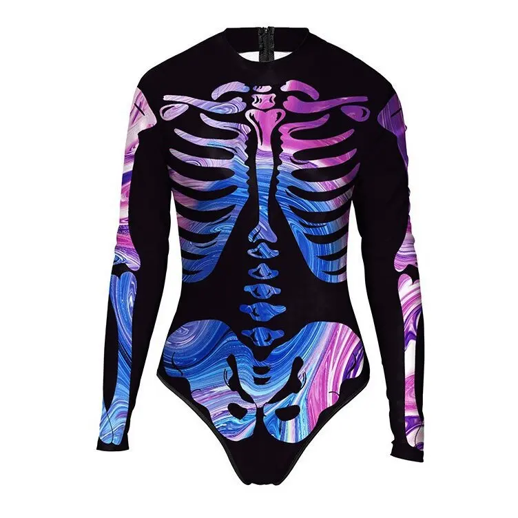 

Adults Carnival Costume Punk Style Jumpsuits Burning Festival Outfit Women Robot Bodysuits Female One Piece Beachwear Suit