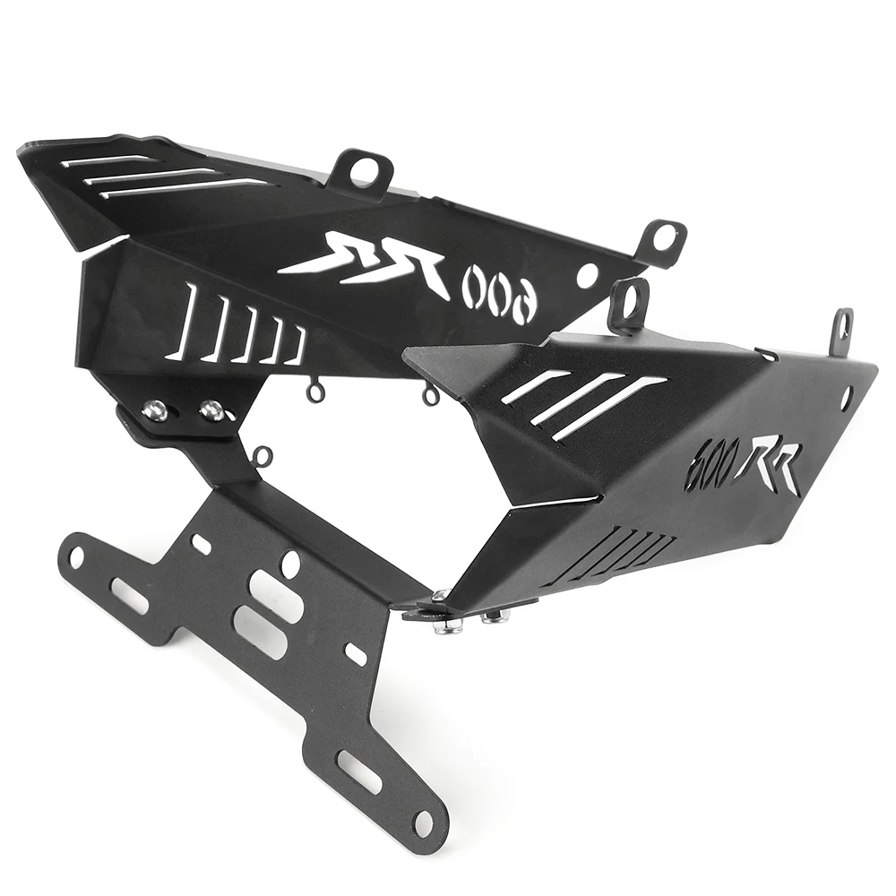 Fits for Honda CBR600 RR F5 CBR600RR ABS CBR 600RR 2007-2012 Motorcycle Rear License Plate Holder & Exhaust Guards Cover Kits